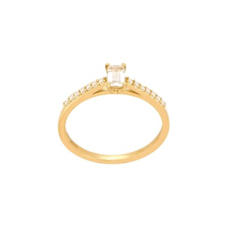 Δαχτυλίδι Χρυσό 14 Καράτια Με Πέτρες Ζιργκόν