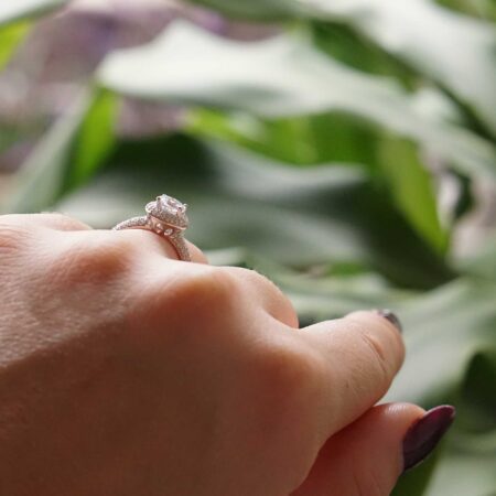 Δαχτυλίδι Μονόπετρο Ροζέτα Με Ζιργκόν Σε Ασήμι 925