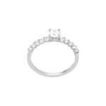 Δαχτυλίδι Με Πέτρες Ζιργκόν Σε Λευκόχρυσο 14Κ