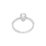 Δαχτυλίδι Ροζέτα Δάκρυ Σε Λευκόχρυσο 14Κ