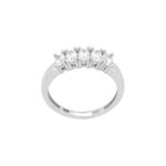 Δαχτυλίδι Σειρέ Λευκόχρυσο 14Κ Με Ζιργκόν Πέτρες