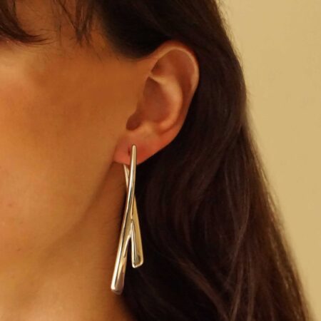 Διπλά Κρεμαστά Σκουλαρίκια Μακριά 925