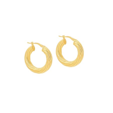 Επίχρυσα Στριφτά Κρικάκια Από Ασήμι 925