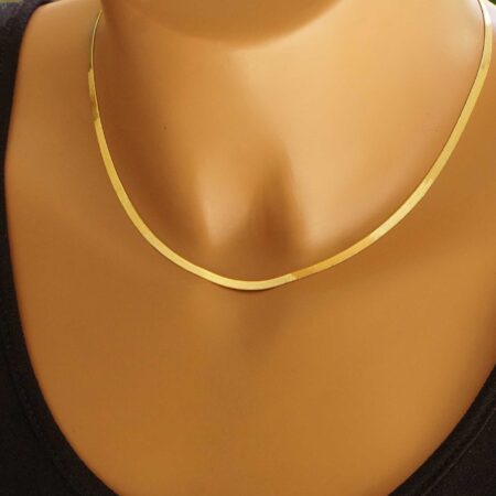 Επίχρυσο Κολιέ Λαιμού Piatta Ασήμι 925