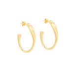 Επίχρυσοι Κρίκοι Οβάλ 925