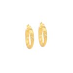 Επίχρυσοι Κρίκοι Με Ρίγες 925