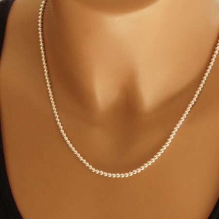 Γυναικεία Αλυσίδα Με Μπίλιες Ασήμι 925