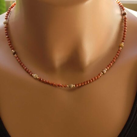 Κολιέ Χρυσόλιθος Με Χρυσές Μπίλιες 14 Καρατίων