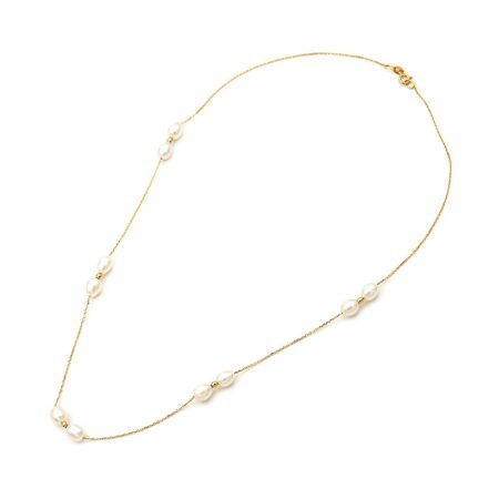 Κολιέ Με Φυσικά Μαργαριτάρια Σε Χρυσό 14Κ