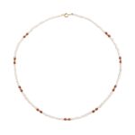 Κολιέ Με Μαργαριτάρια Και Χρυσόλιθο 14Κ