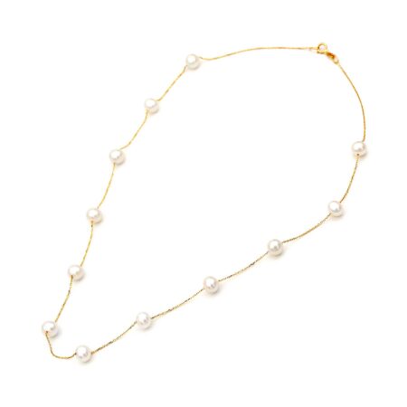 Κολιέ Με Μαργαριτάρια Γλυκού Νερού Σε Χρυσό 14Κ