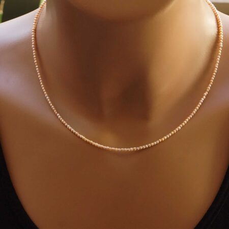 Κολιέ Με Ροζ Μαργαριτάρια Σε Χρυσό 14 Καράτια