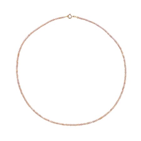 Κολιέ Με Ροζ Μαργαριτάρια Σε Χρυσό 14Κ