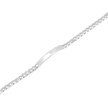 Κομψή ασημένια ταυτότητα unisex