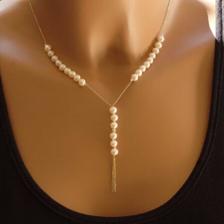 Κρεμαστό Με Μαργαριτάρια Σε Χρυσό 14 Καράτια