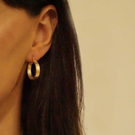 Κρίκοι Με Μαιάνδρους Επίχρυσοι Ασήμι 925