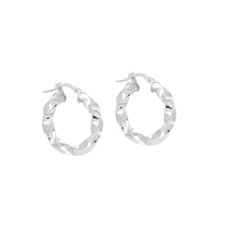 Κρίκοι Στριφτοί Από Ασήμι 925