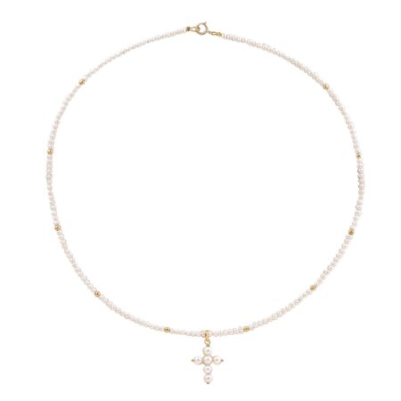 Μαργαριταρένιο Κολιέ Σε Χρυσό 14Κ