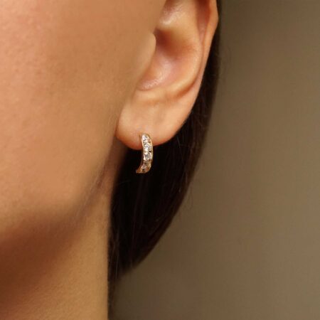 Σκουλαρίκια Χρυσά 14Καράτια Με Πέτρες Ζιργκόν