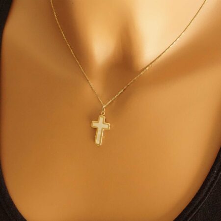 Σταυρός Με Μαργαριτάρι 14Κ