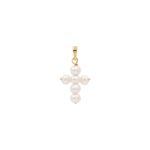 Γυναικείος Σταυρός Με Μαργαριτάρια Σε Χρυσό 14Κ