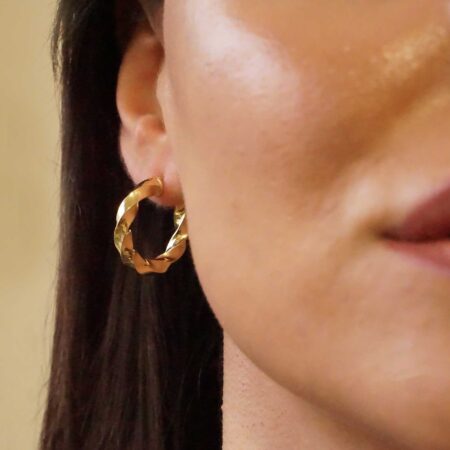 Στριφτά Επίχρυσα Κρικάκια 925