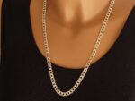 Unisex Ασημένια Gourmet Αλυσίδα Λαιμού Ασήμι 925