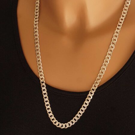 Unisex Ασημένια Gourmet Αλυσίδα Λαιμού Ασήμι 925