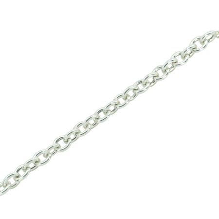 Unisex Ασημένιο Βραχιόλι 925 Με Οβάλ Κρίκους