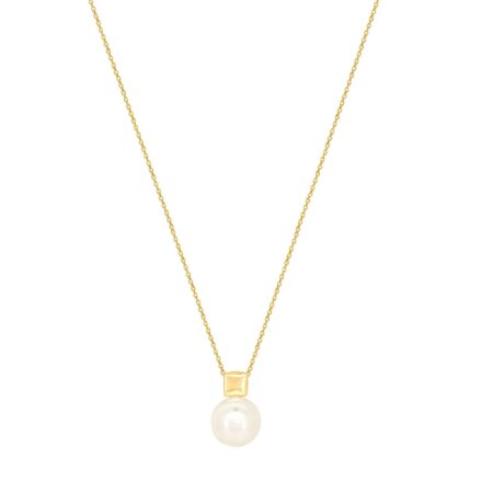 Επίχρυσο Μενταγιόν Με Μαργαριτάρι 925