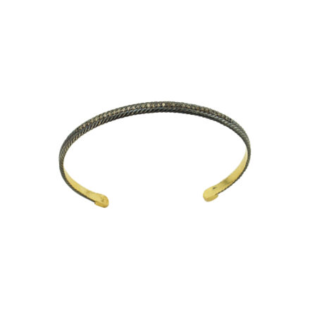 Ανάγλυφη Χειροπέδα Βραχιόλι 925