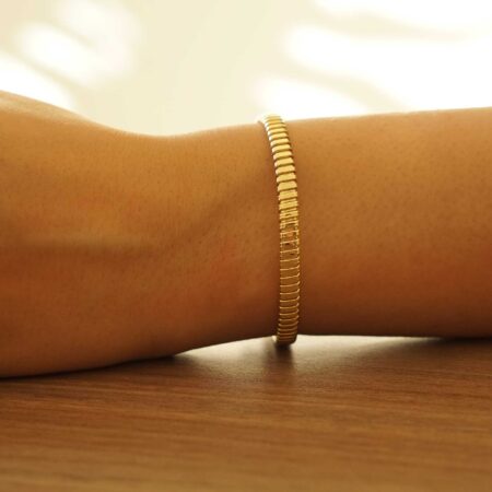 Ανάγλυφο Βραχιόλι Χρυσό 14Κ Γυναικείο