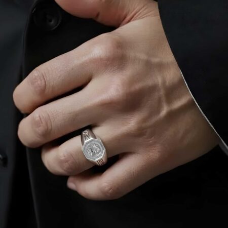 Ανδρικό Δαχτυλίδι Με Μαιάνδρους Σε Ασήμι 925