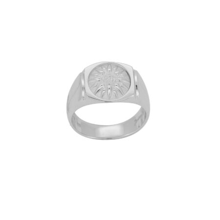 Ασημένιο Ανδρικό Δαχτυλίδι Ήλιος 925