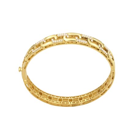 Χειροπέδα Χρυσή 18Κ Με Διαμάντια