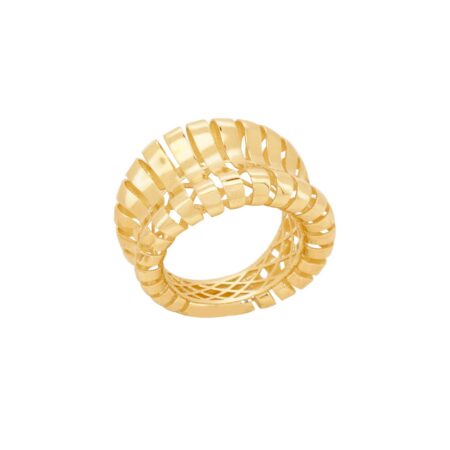 Χρυσό Δαχτυλίδι Με Ραβδώσεις 14Κ
