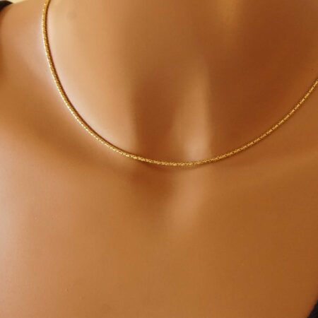 Χρυσό Κολιέ Αλυσίδα 14 Καράτια Μήκους 40 cm (κωδ: GA435)