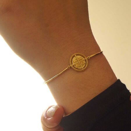 Χρυσό Βραχιόλι Με Κωνσταντινάτο 14 Καράτια