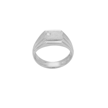 Δαχτυλίδι Ανδρικό Με Πέτρα Ζιργκόν Σε Ασήμι 925
