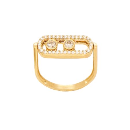 Δαχτυλίδι Χρυσό Διπλής Όψης 14Κ