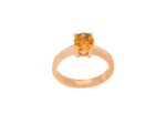 Δαχτυλίδι Με Citrine Και Διαμάντια Σε Ροζ Χρυσό 18Κ