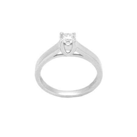 Δαχτυλίδι Με Διαμάντι Μονόπετρο Σε Λευκόχρυσο 18Κ