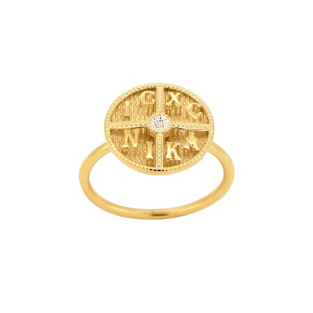 Δαχτυλίδι Με Κωνσταντινάτο Σε Χρυσό 14Κ