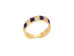 Δαχτυλίδι Με Σμάλτο Μπλε Και Ζιργκόν Πέτρες Σε Χρυσό 14Κ