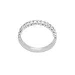 Δαχτυλίδι Μισόβερο Με Μπριγιάν Σε Λευκόχρυσο 18Κ