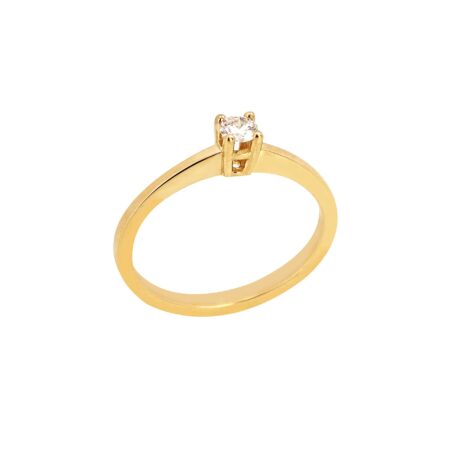 Δαχτυλίδι Μονόπετρο Διαμάντι Σε Χρυσό 18Κ
