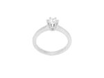 Δαχτυλίδι Μονόπετρο Λευκόχρυσο 18Κ