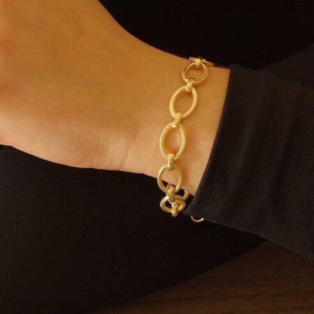 Επίχρυσο Ανάγλυφο Βραχιόλι Ασήμι 925