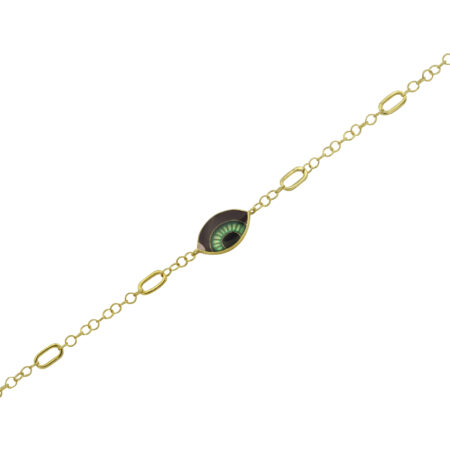 Βραχιόλι Με Μάτι Επίχρυσο 925