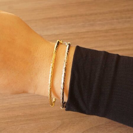 Επιχρυσωμένη Χειροπέδα 925 Διαμανταρισμένη